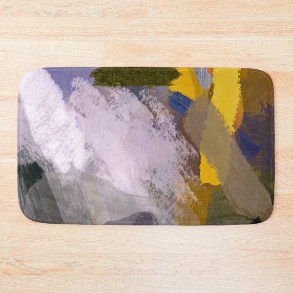 Item preview, abstract splatter brush stroke painting texture background in yellow purple brown designed and sold by Mrvell.