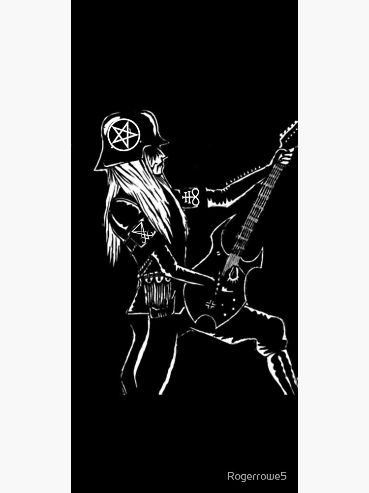 Thumbnail 3 of 3, Sticker, Black Metal Girl designed and sold by Rogerrowe5.