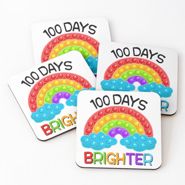 Item preview, 100 Days Brighter Teacher Student 100 Days Of School Rainbow designed and sold by NevaehRey.