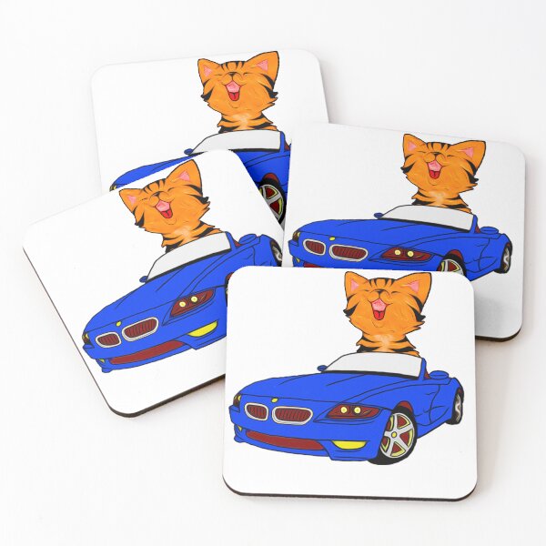Item preview, Cat Driving A Car, Funny Cute Cat, Orange Cat. designed and sold by Maculele.