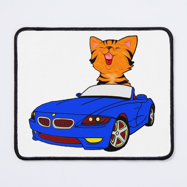 Item preview, Cat Driving A Car, Funny Cute Cat, Orange Cat. designed and sold by Maculele.