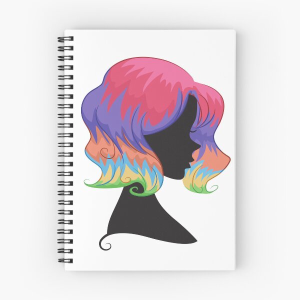 Item preview, rainbow hair girl girly hair scrunchie colorful hair stylist curly pink purple green waves colored hair   designed and sold by Tshirtk.