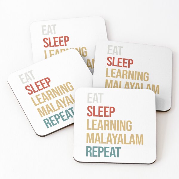Item preview, Eat Sleep Learning Malayalam Repeat   designed and sold by UnicornPrints.