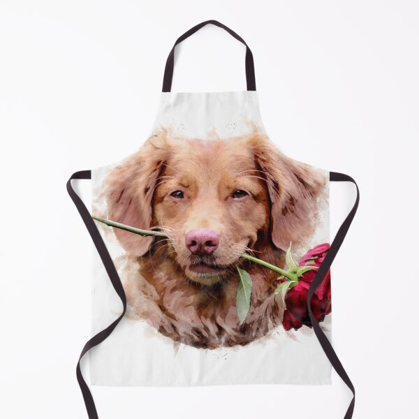 Item preview, Nova Scotia Duck Tolling Retriever with rose Watercolour - Happy Valentine’s Day designed and sold by Typeglyphs.