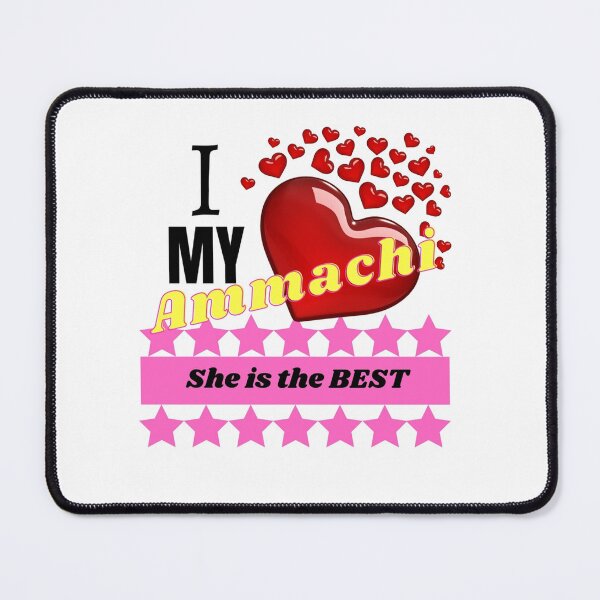Item preview, I love my Ammachi - pink for light background Graphic  designed and sold by UnicornPrints.