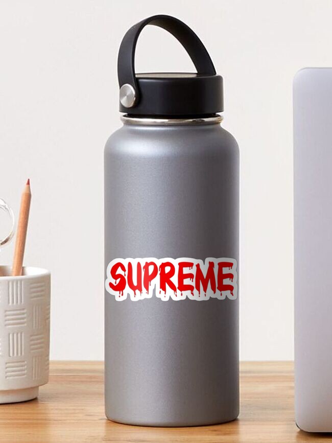 Hydro flask hot sale supreme sticker