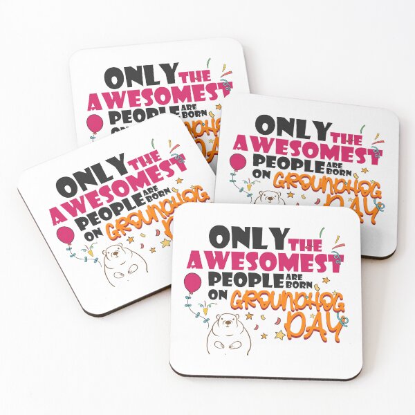 Item preview, Groundhog Day Gifts Only The Awesomest People Are Born On Groundhog Day  designed and sold by comeonyassine21.
