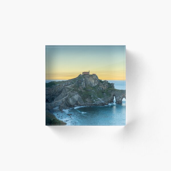 Dawn at San Juan de Gaztelugatxe Acrylic Block