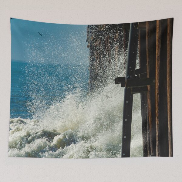 Item preview, Breathtaking Ocean Pier With Dramatic Crashing Surf Waves  designed and sold by DEC02.