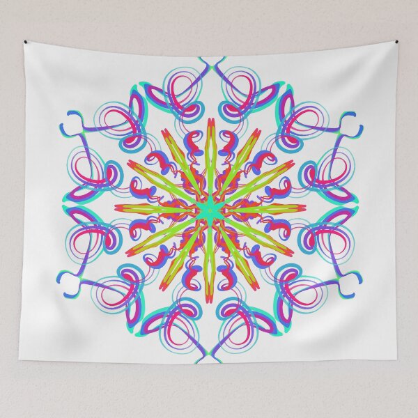 Item preview, Neon Ribbon Star Mandala Art designed and sold by Ariel Guevara.