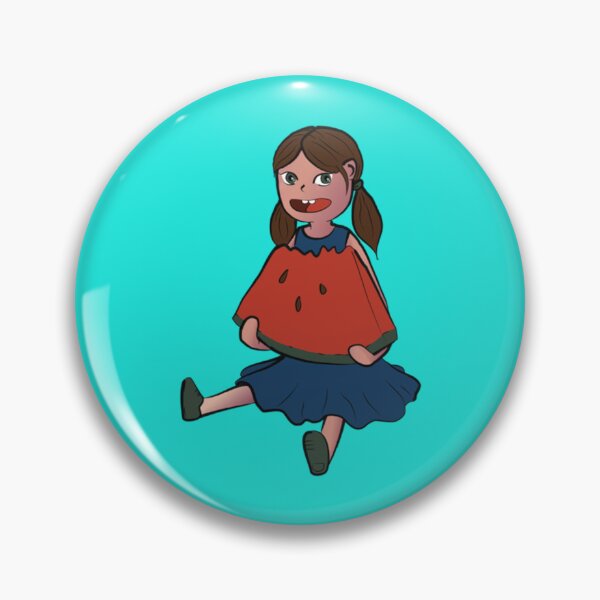 Item preview, Girl Eating a Watermelon Slice - Cartoon Girl Premium  designed and sold by RUXART.