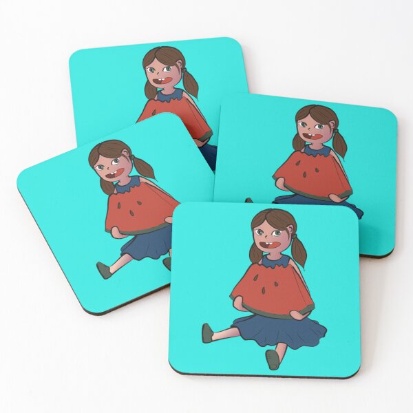 Item preview, Girl Eating a Watermelon Slice - Cartoon Girl Premium  designed and sold by RUXART.