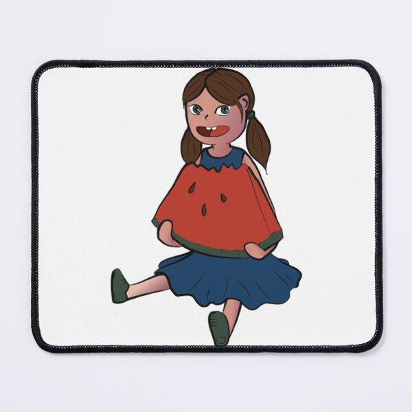 Item preview, Girl Eating a Watermelon Slice - Cartoon Girl Premium  designed and sold by RUXART.