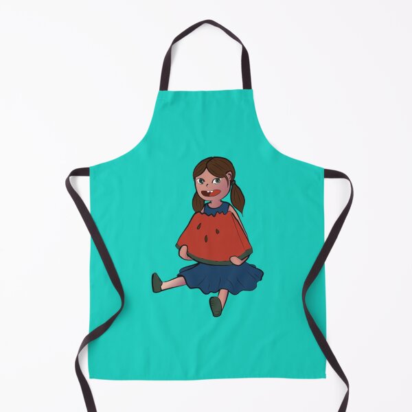 Item preview, Girl Eating a Watermelon Slice - Cartoon Girl Premium designed and sold by RUXART.
