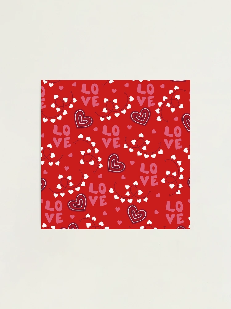 Vintage Valentines Pink Love Notes Digitally Printed Yardage | SKU#  DCX10985-PINK-D