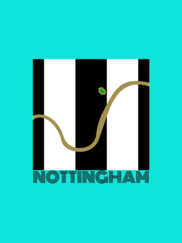 Thumbnail 4 of 4, iPhone Case, Notts County River Map designed and sold by RUXART.