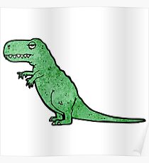 cartoon tyrannosaurus rex Poster