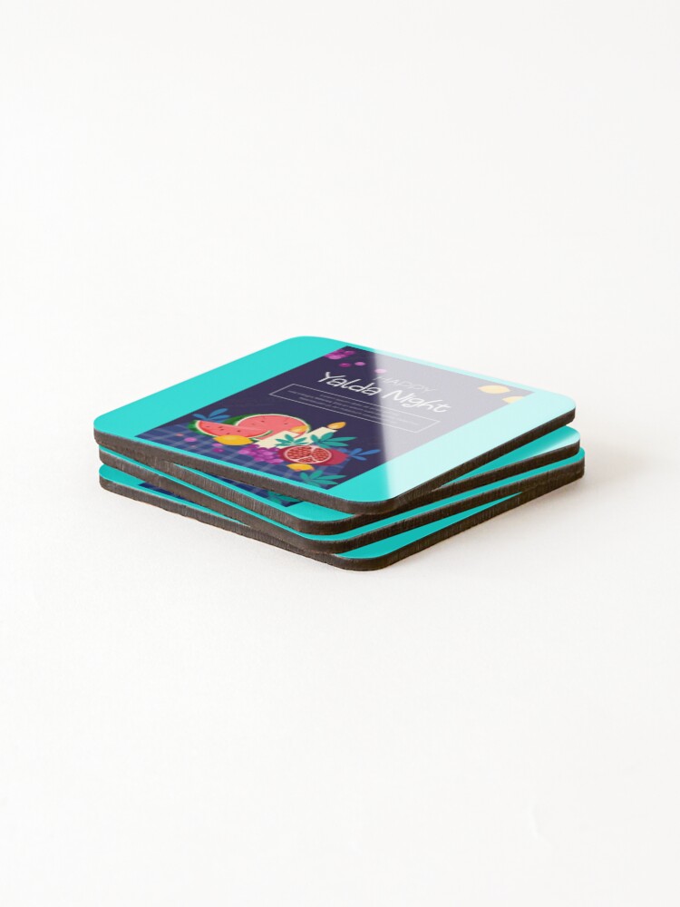 Thumbnail 4 of 5, Coasters (Set of 4), Yalda Night        designed and sold by RUXART.
