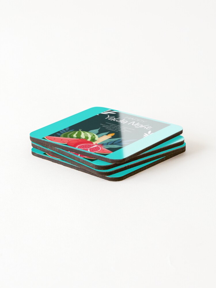 Thumbnail 4 of 5, Coasters (Set of 4), Yalda Night designed and sold by RUXART.