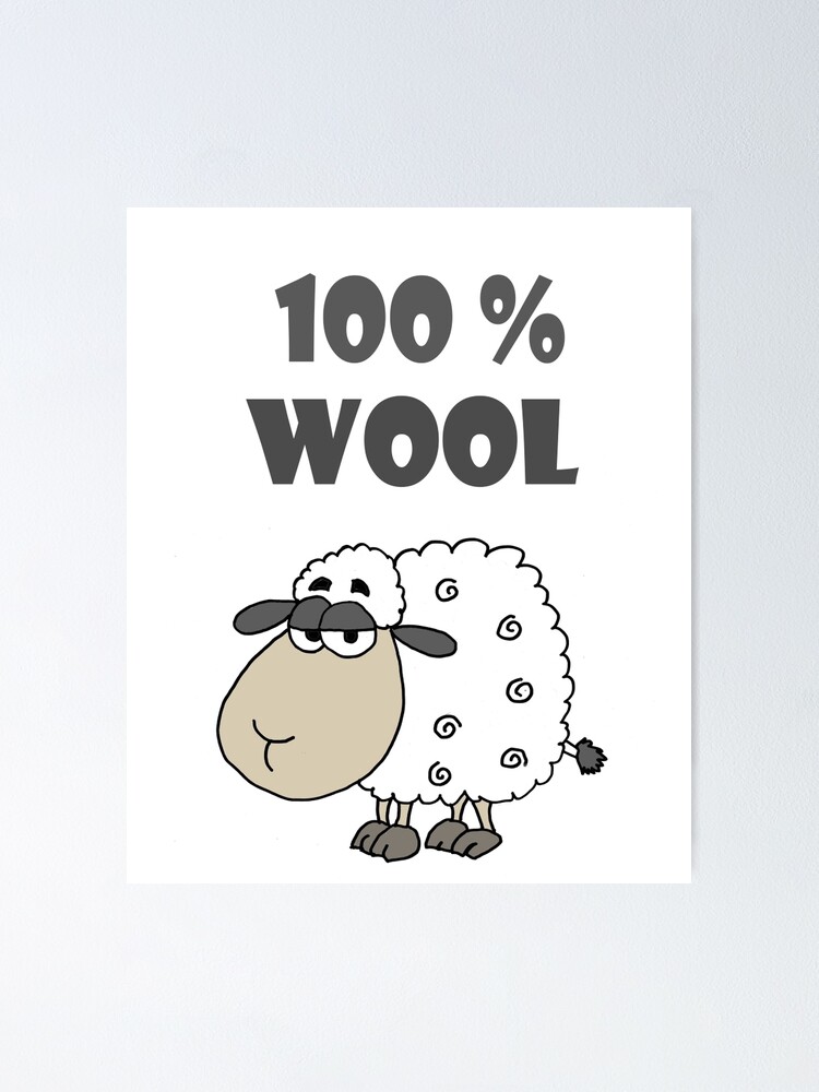 Poster Le Dessin Anime Drole De Moutons Frais Est 100 Pour Cent De Laine Par Naturesfancy Redbubble