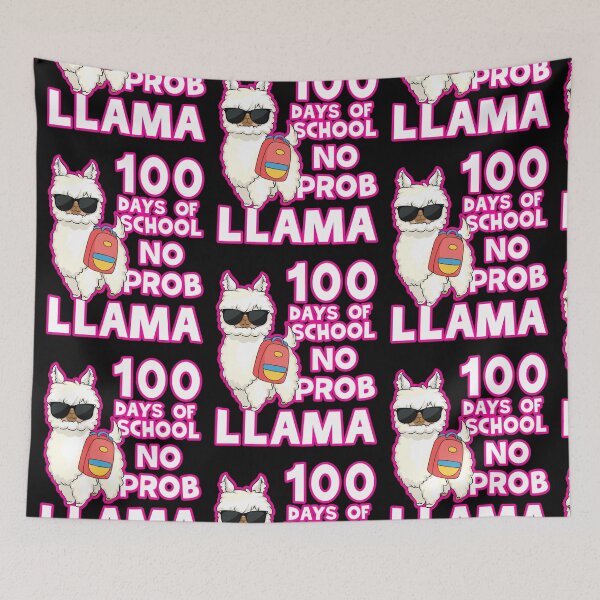 Item preview, 100 Days Of School No Prob Llama designed and sold by WoodburyLake.