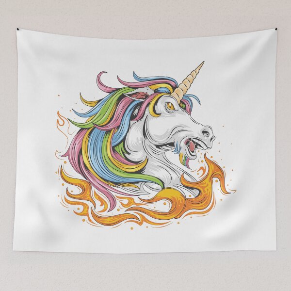 Item preview, Unicorn Rainbow With Fire designed and sold by Osbrewajki.