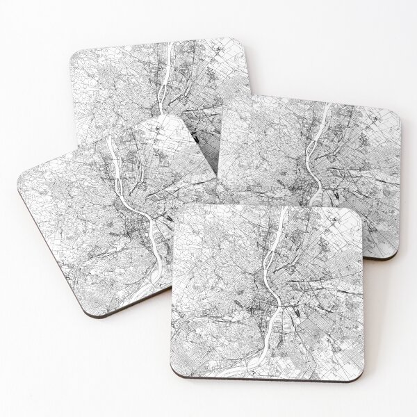 Item preview, Budapest White Map designed and sold by multiplicitymap.