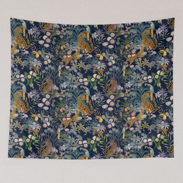 Item preview, Leopard pattern jungle birds designed and sold by ahahdodo.