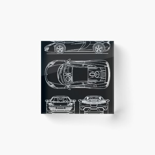 Item preview, The MP4-12C Blueprint Classic T-Shirt.png designed and sold by LisaAnge.