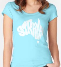Straya Australia Map Women's Fitted Scoop T-Shirt