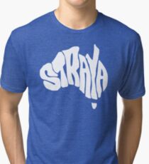 Straya Australia Map Tri-blend T-Shirt