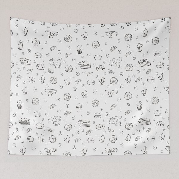 Item preview, Seamless pattern with tea set designed and sold by Ladika888.