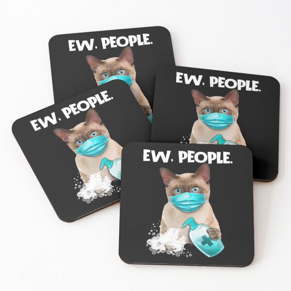 Item preview, Siamese Cat Ew People Wearing A Face Mask designed and sold by richardmatthew.