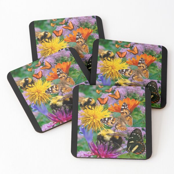 Item preview, Colorful Digital Photo Collage Bees & Butterflies Design designed and sold by EarthArtDesigns.