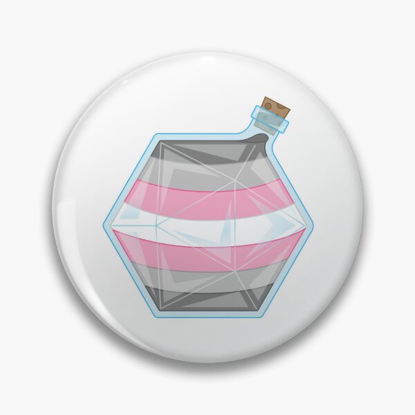 Item preview, D20 Demigirl Pride Flag Potion Bottle designed and sold by NovotnyDesigns.