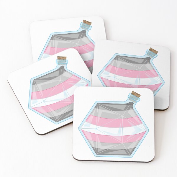 Item preview, D20 Demigirl Pride Flag Potion Bottle designed and sold by NovotnyDesigns.