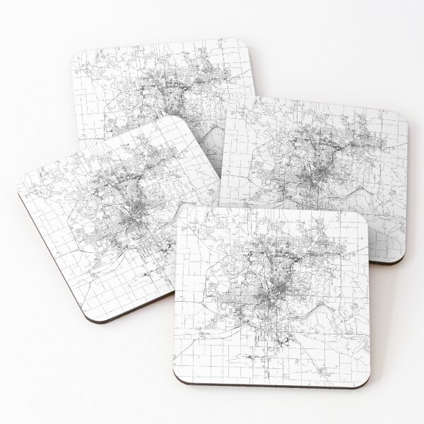Item preview, Cedar Rapids White Map designed and sold by multiplicitymap.