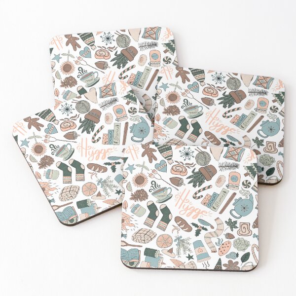 Item preview, Hygge Doodles Pattern - Cozy Palette & White designed and sold by EcoElsa.