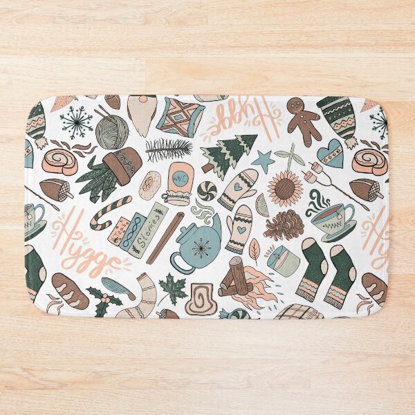 Item preview, Hygge Doodles Pattern - Cozy Palette & White designed and sold by EcoElsa.