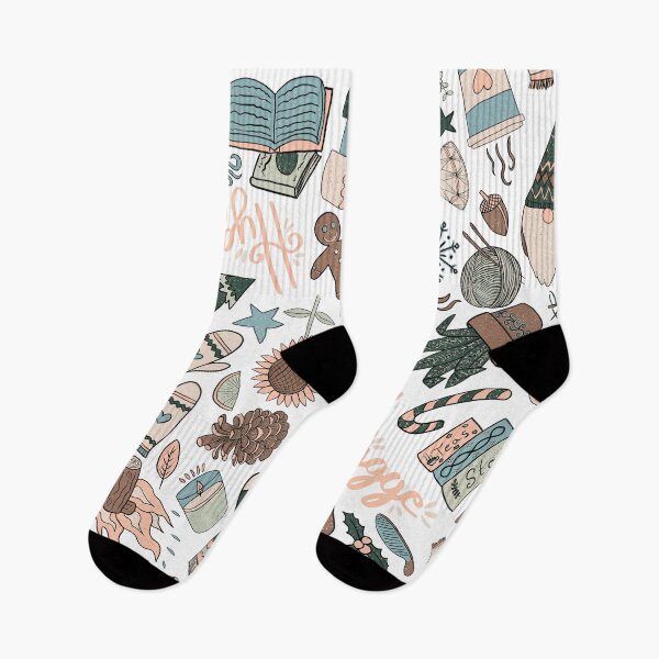Item preview, Hygge Doodles Pattern - Cozy Palette & White designed and sold by EcoElsa.
