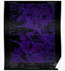 USGS TOPO Map California CA Shields Creek 300457 1963 24000 geo Inverted Poster