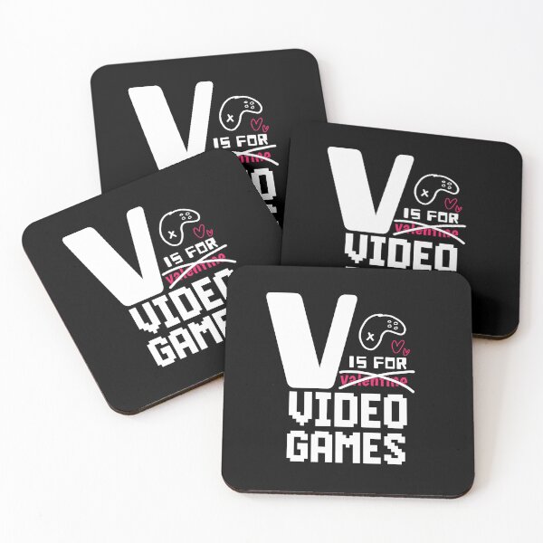Item preview, v is for video games funny valentines day gamer designed and sold by TRIMERCH.