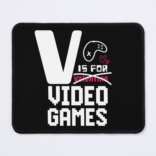 Item preview, v is for video games funny valentines day gamer designed and sold by TRIMERCH.