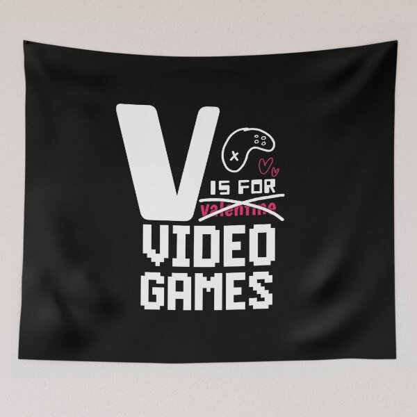 Item preview, v is for video games funny valentines day gamer designed and sold by TRIMERCH.