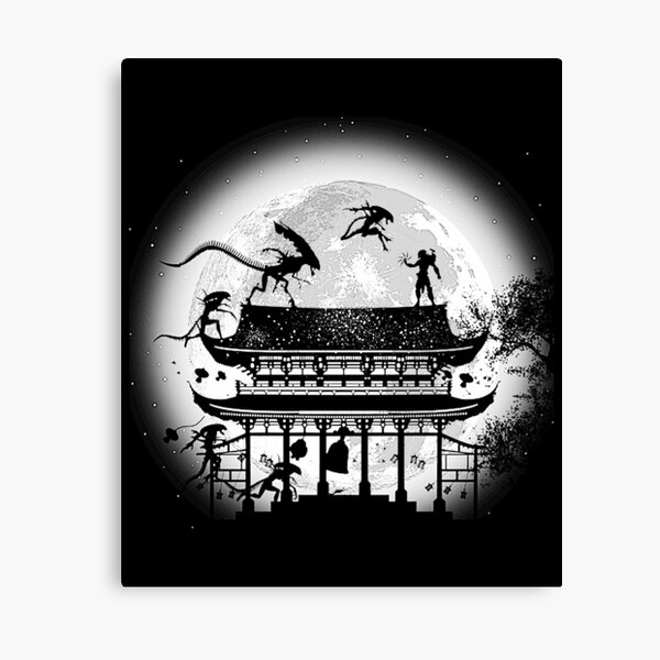 Alien vs Predator in Japan T-Shirt Canvas Print