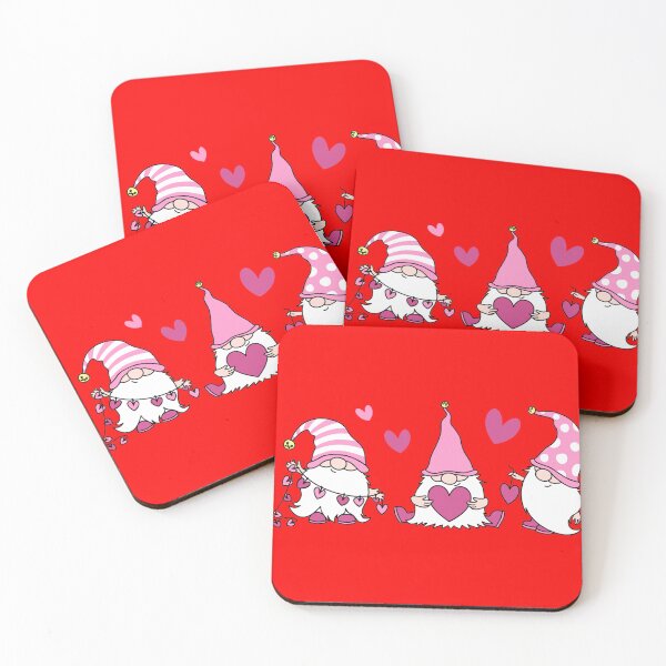 Item preview, Gnome Happy Valentine's Day - Pink Valentine Gnome With Hearts Clipart designed and sold by flashdeals70.