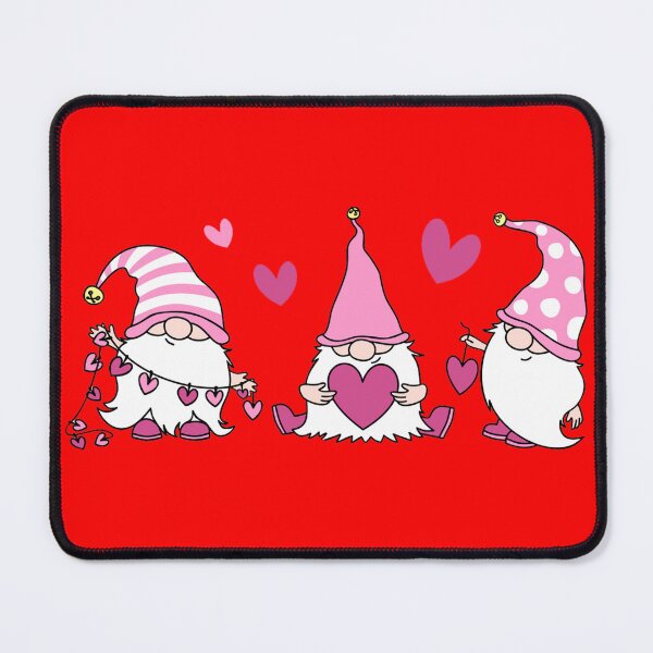Item preview, Gnome Happy Valentine's Day - Pink Valentine Gnome With Hearts Clipart designed and sold by flashdeals70.