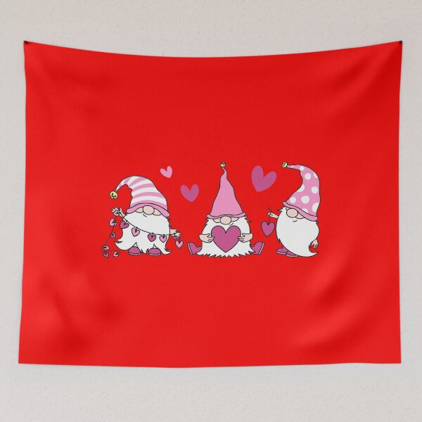 Item preview, Gnome Happy Valentine's Day - Pink Valentine Gnome With Hearts Clipart designed and sold by flashdeals70.