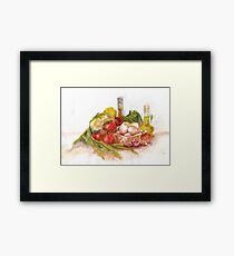Still life with vegetables Framed Print