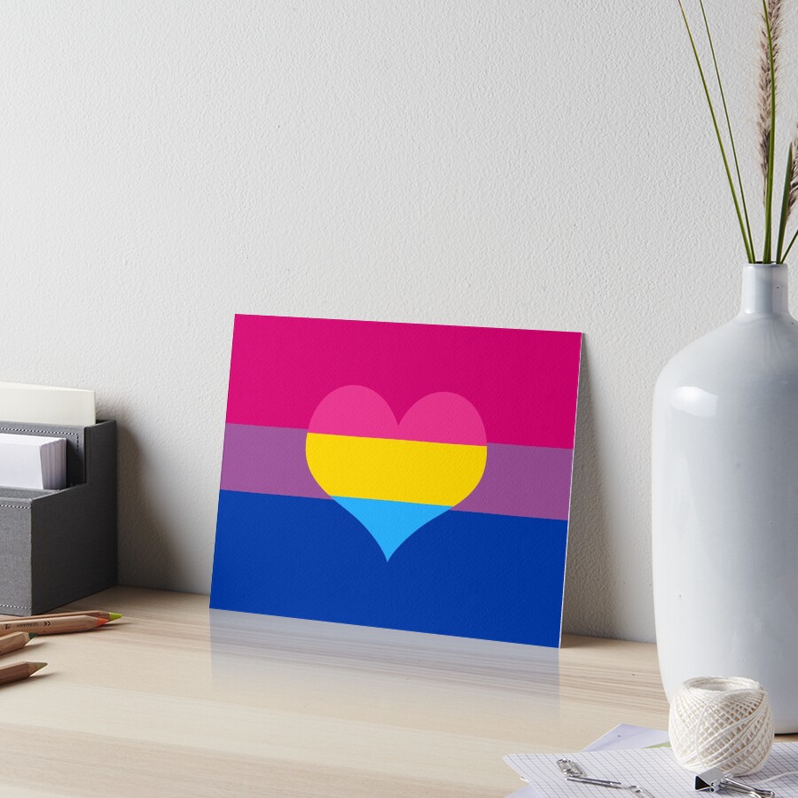 Bisexual Panromantic Pride Flag Art Board Print For Sale By Darkvulpine Redbubble 8555